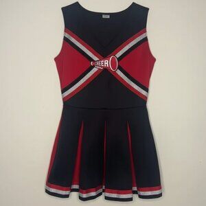 Spirit Halloween Red and Black Cheerleader Costume Adult L